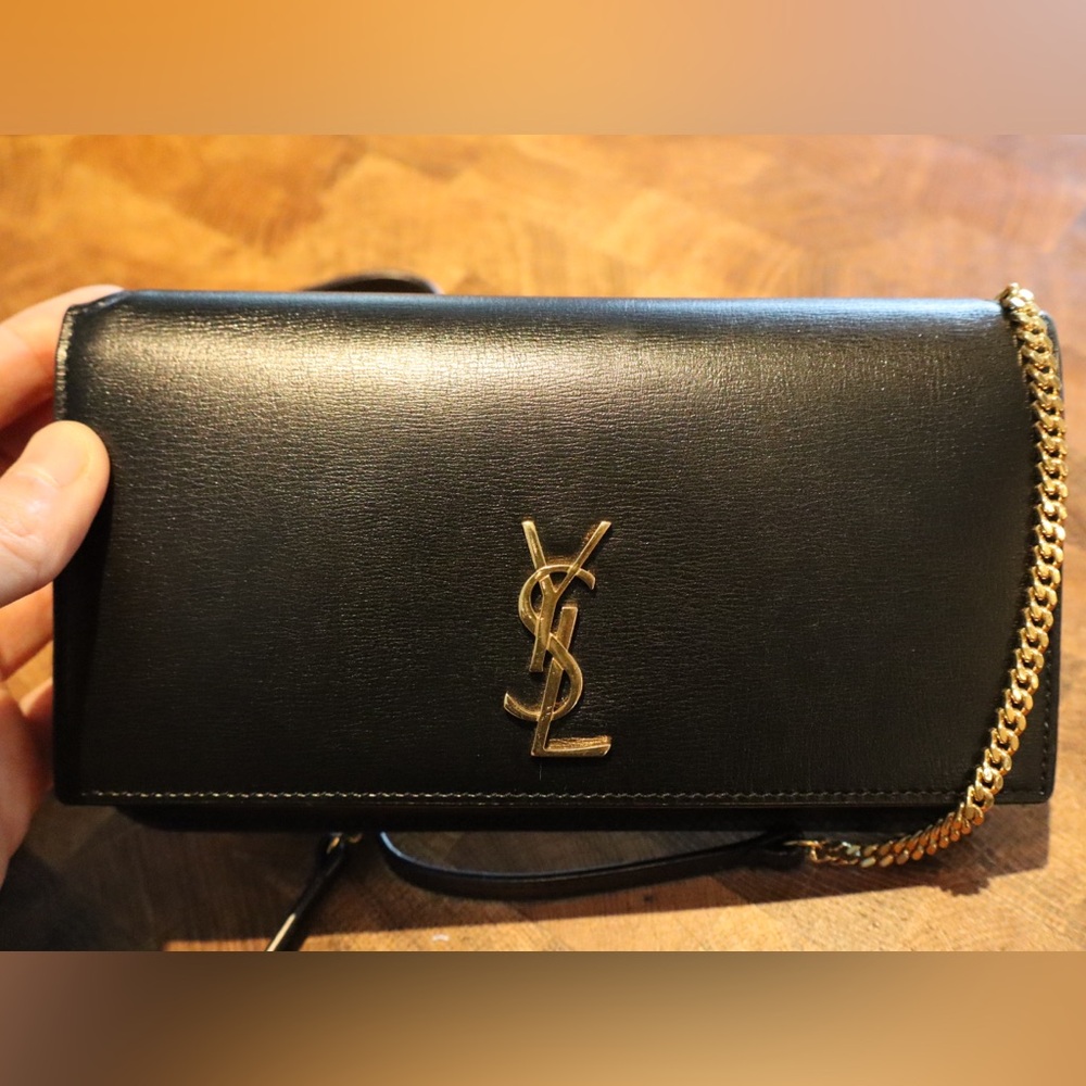 Saint Laurent Black Wallet on Chain